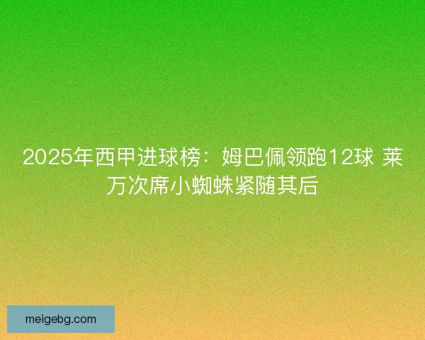 2025年西甲进球榜:姆巴佩领跑12球 莱万次席小蜘蛛紧随其后 2025年西甲进球榜:姆巴佩领跑12球 莱万次席小蜘蛛紧随其后